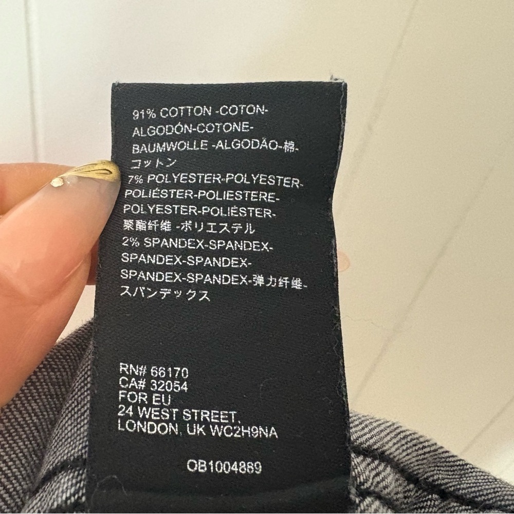 Pilcro & The Letterpress Cora Denim Jacket XS Black Classic Boyfriend Fit - Picture 12 of 12